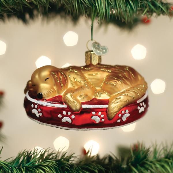 OW Sleepy Golden Retriever Ornament