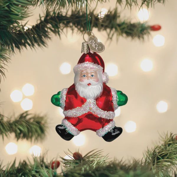 OW Small Silly Santa Ornament