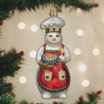 OW Snow Woman Chef Ornament