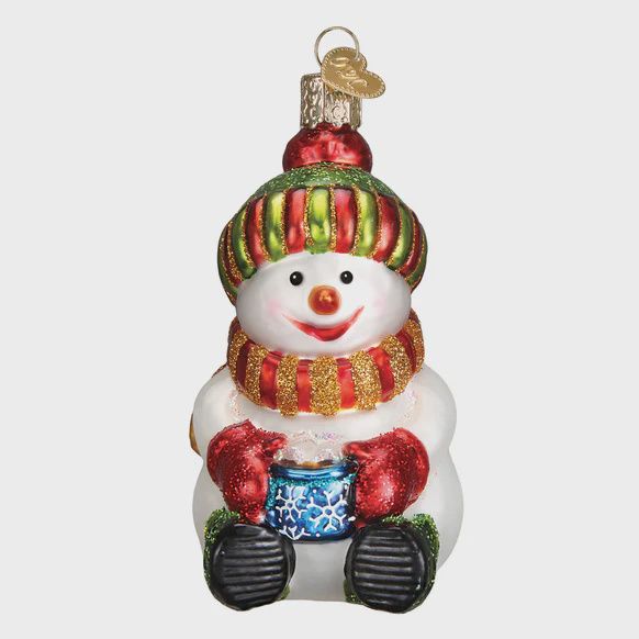 OW Snowman with Cocoa Ornament