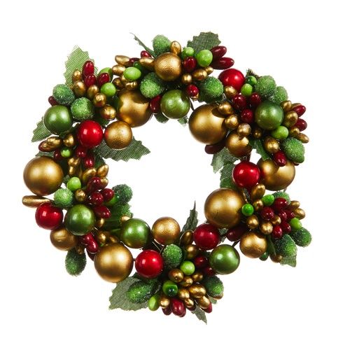 RAZ Beaded Berry Candle Ring 4.5&quot;