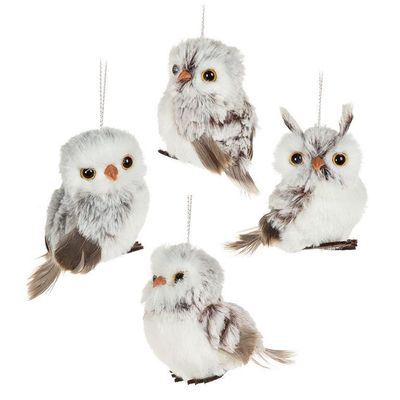 AB Small Fluffy Owl Ornament