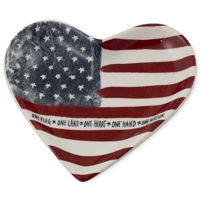 BI One Flag One Nation Heart Plate