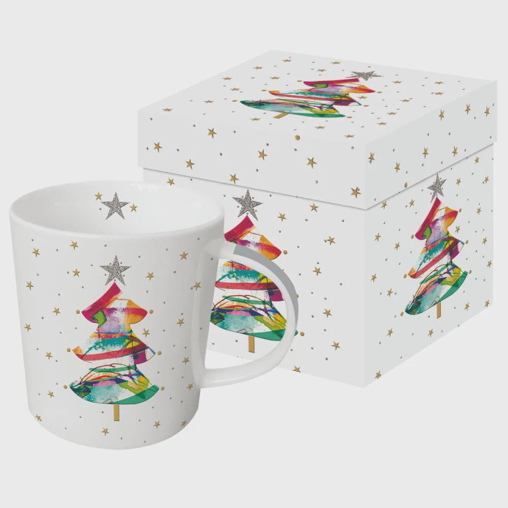 PPD Glitter Tree Boxed Mug