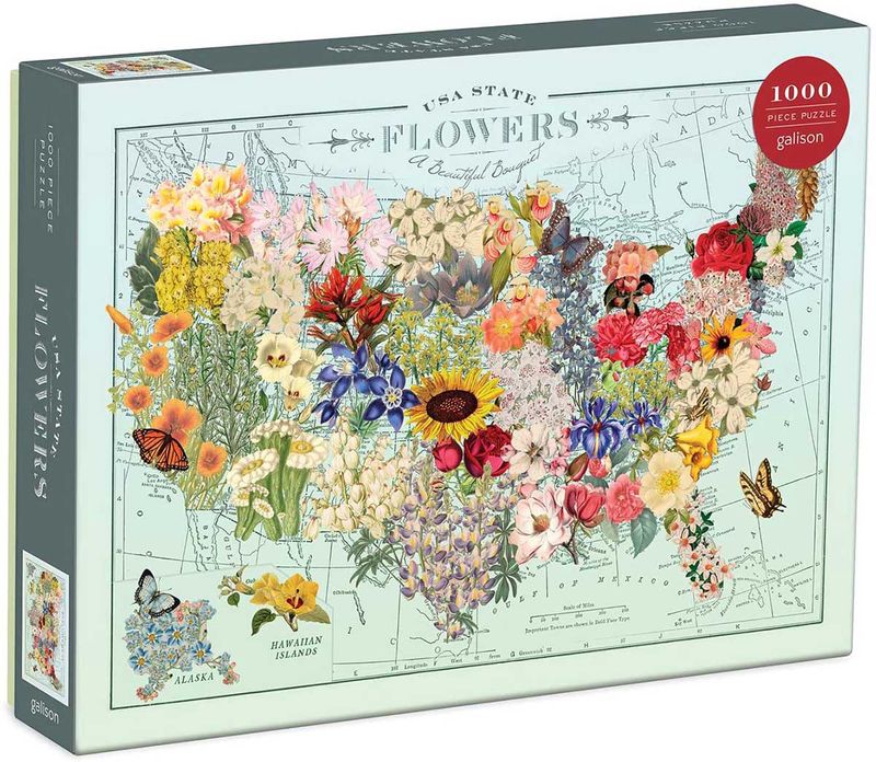 CB USA State Flowers 1,000PC Puzzle