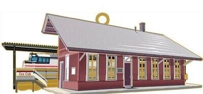 BD Cos Cob Train Station Ornament