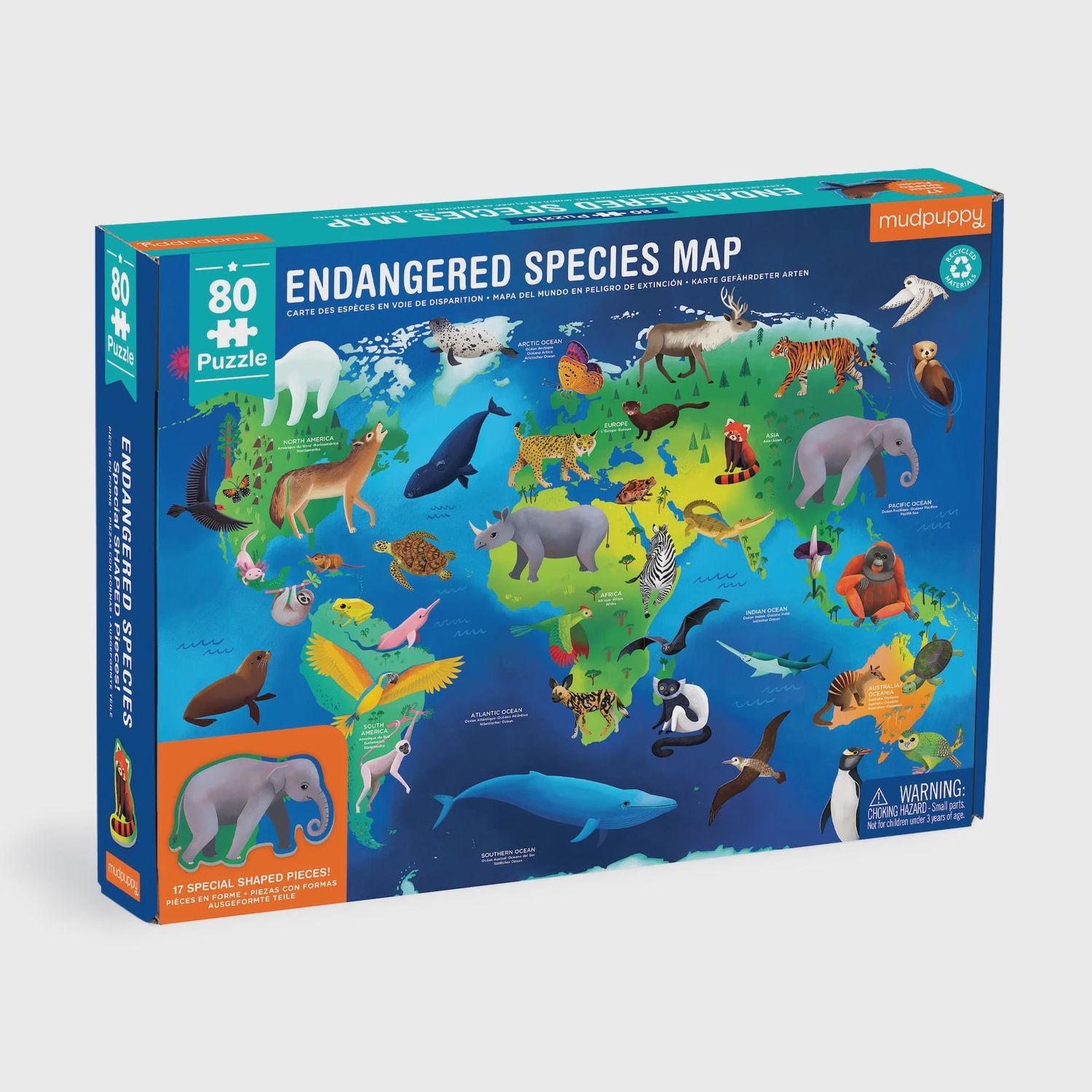 CB Endangered Species Around the World Map Puzzle