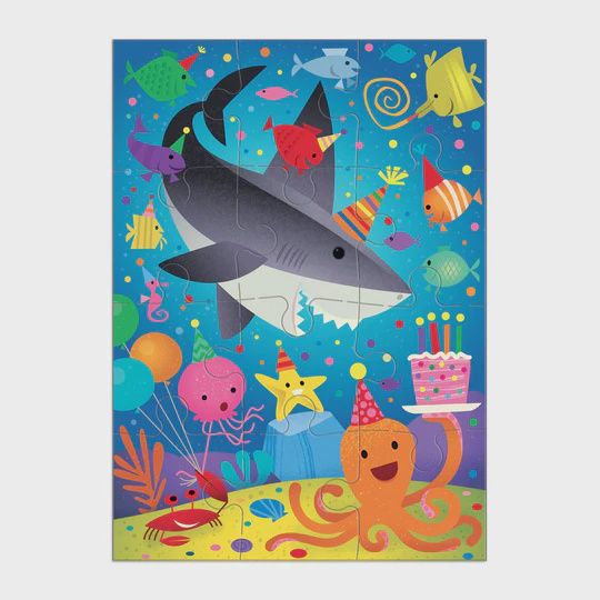 CB Shark Party Greeting Card