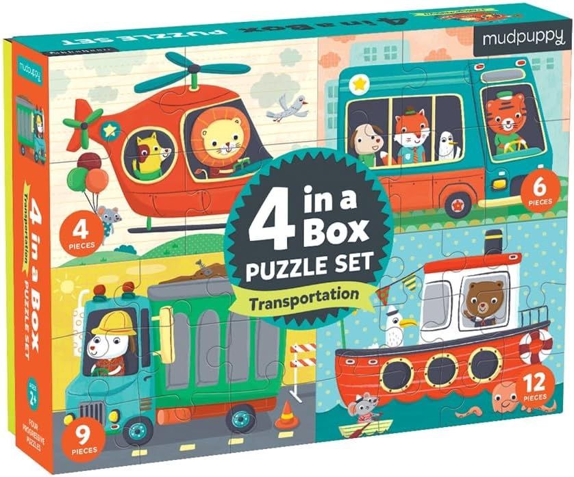 CB Transportation 4-In-a-Box Progressive Puzzle