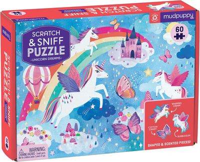 CB Unicorn Dreams 60 PC Scratch &#39;n Sniff Puzzle