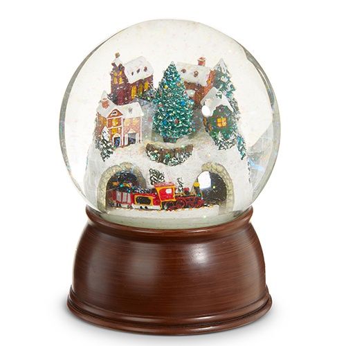 RAZ House and Train Musical Water Globe