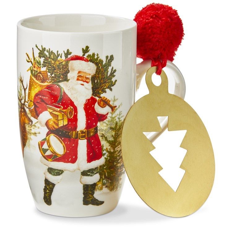 TA Vintage Santa Mug &amp; Stencil Set