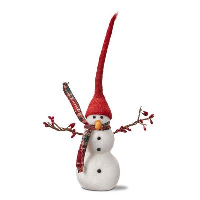 TA Small Snowman with Berry Branch Ornament