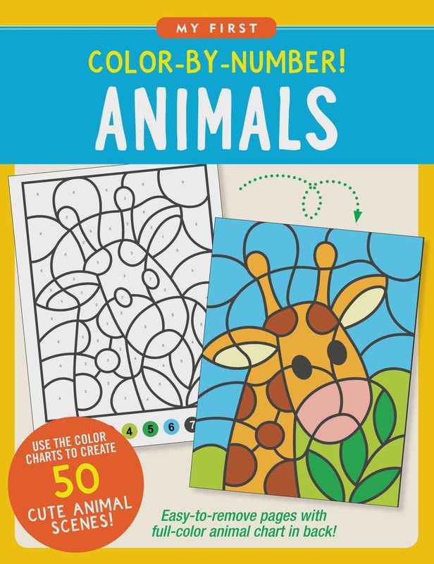 PP Animals Color-By-Number Book
