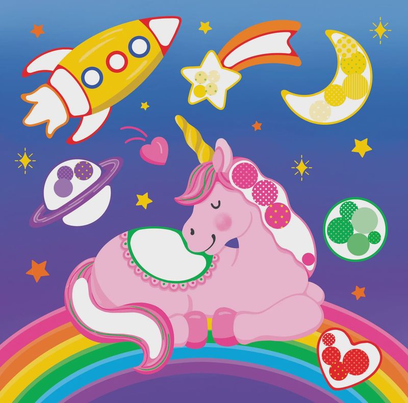 PP Unicorn Color by Dot Sticker Book