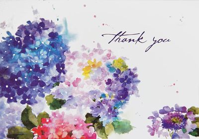 PP Hydrangea Thank You Notes