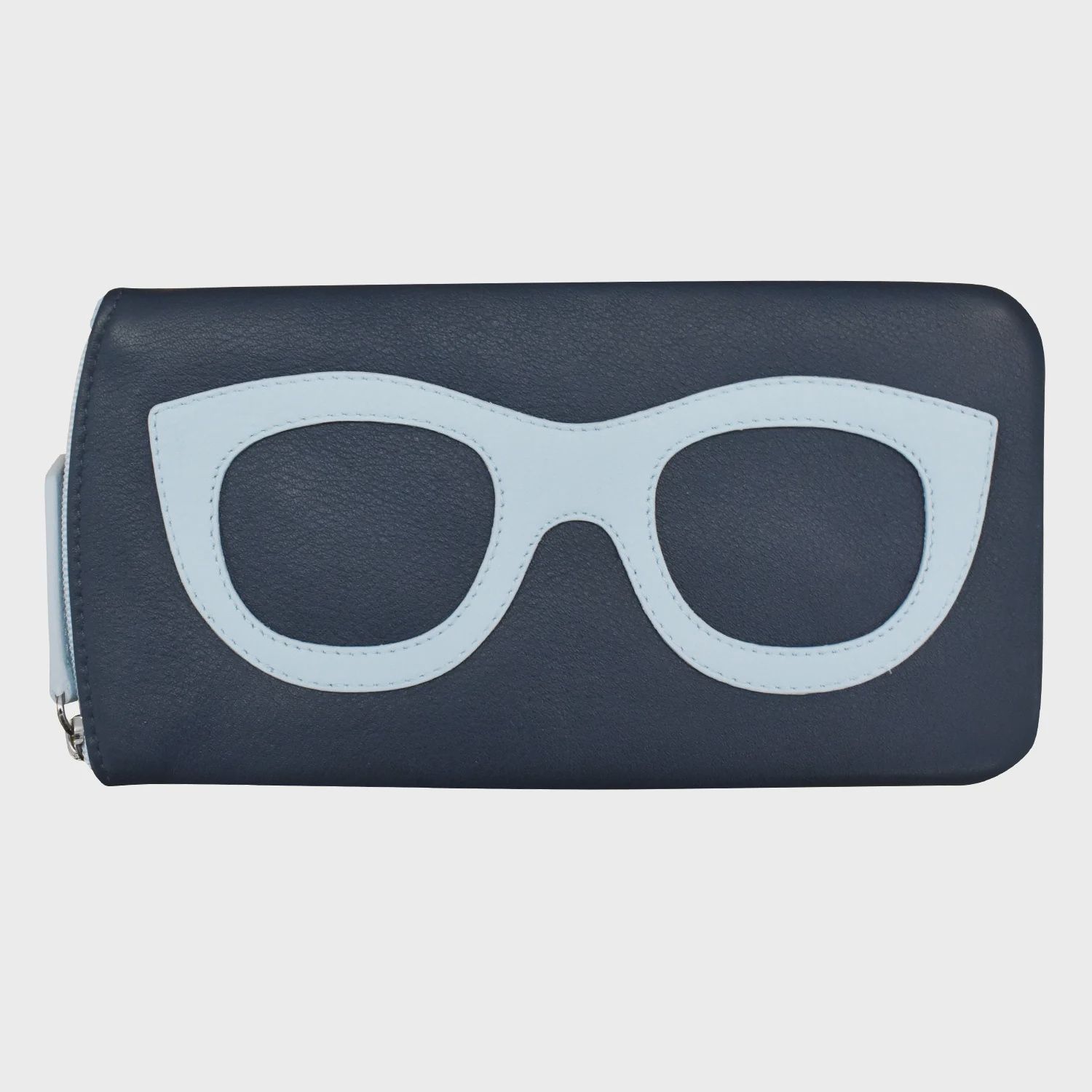 ILI C. Navy/Chambray Eyeglass Case