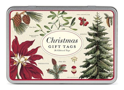 CAV Christmas Botanical Glitter Gift Tags