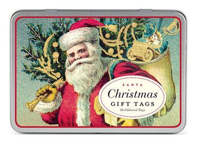 CAV Christmas Santa Glitter Gift Tags