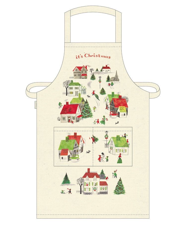 CAV Christmas Village Vintage Apron