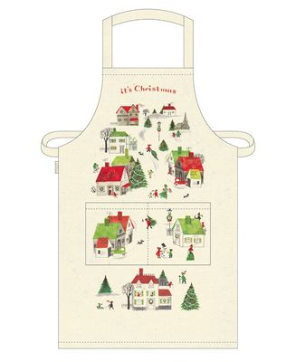 CAV Christmas Village Vintage Apron