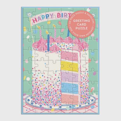 CB Confetti Birthday Cake Greeting Card Puzzle