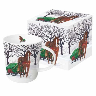 PPD Winter Horse Sleigh Mug