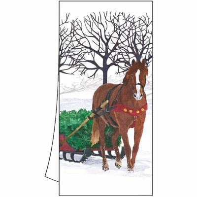 PPD Winter Horse Sleigh Towel