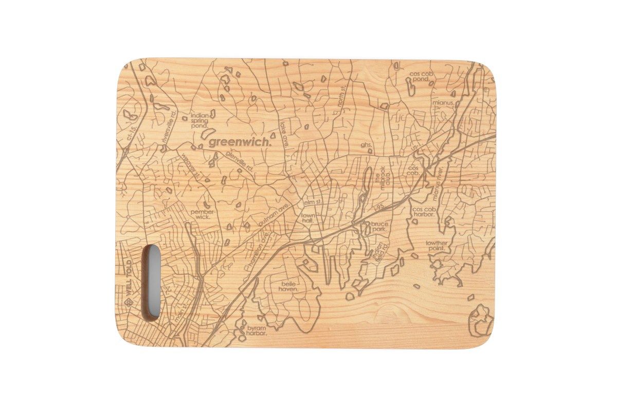 WT Greenwich Map Bar Board