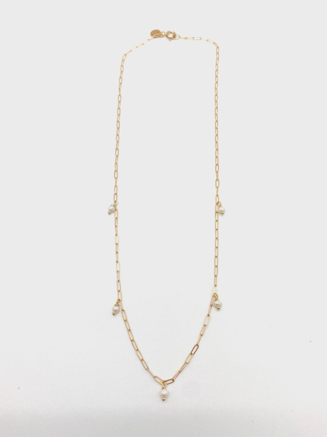 ID Marie Gem Gold White Necklace