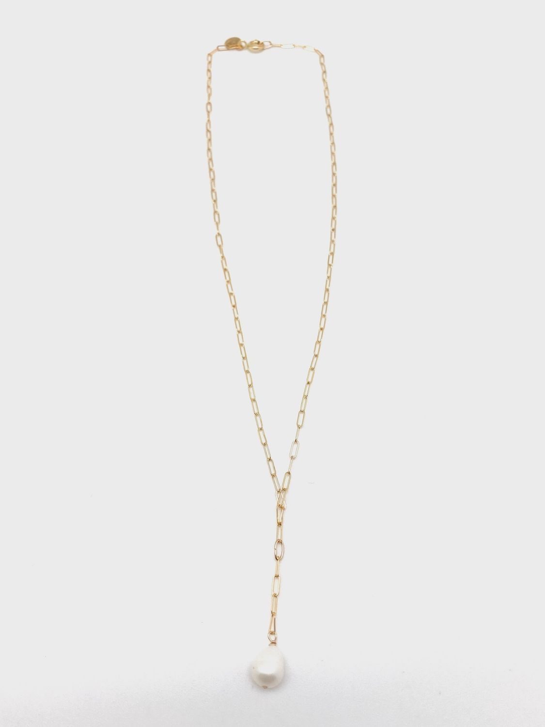 ID Marie Y White Pearl Necklace
