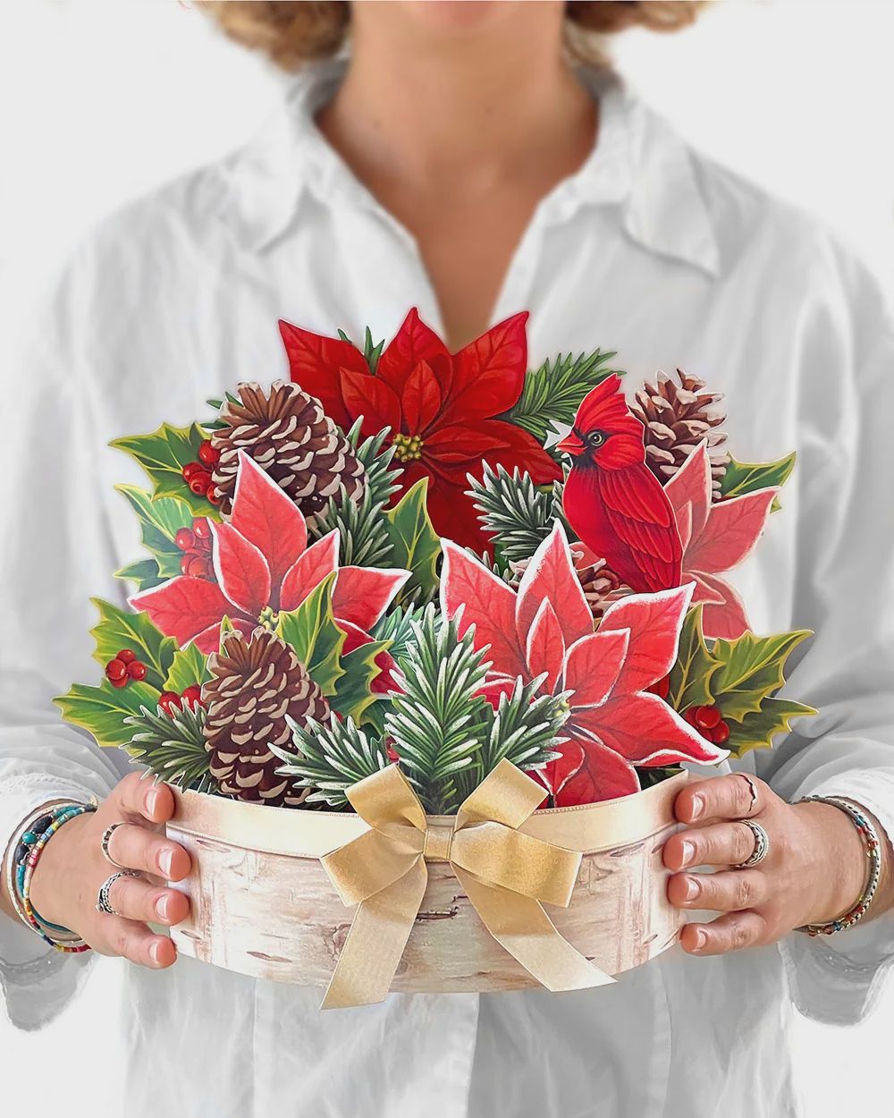 FP Birch Pointsettia Flower Bouquet