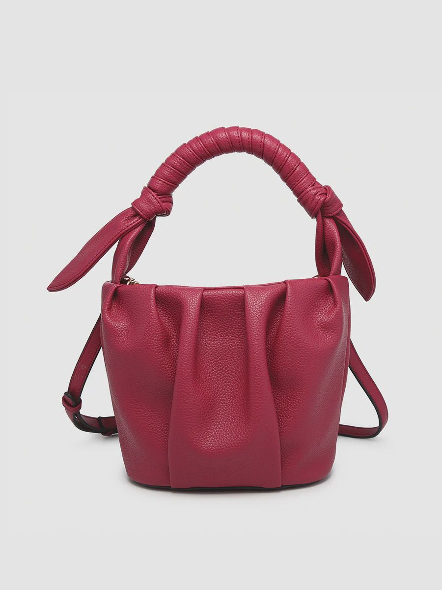 JEN Dark Ruby Lacey Pleated Satchel