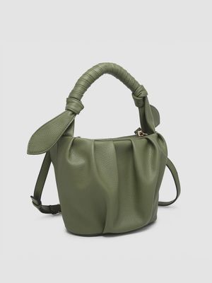 JEN Olive Lacey Pleated Satchel
