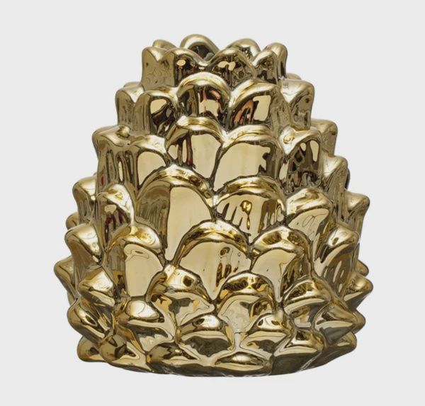 OPT Ceramic Gold Pine Cone Taper Holder