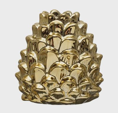 OPT Ceramic Gold Pine Cone Taper Holder