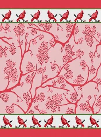 MI Red Cardinals 20X28 Tea Towel
