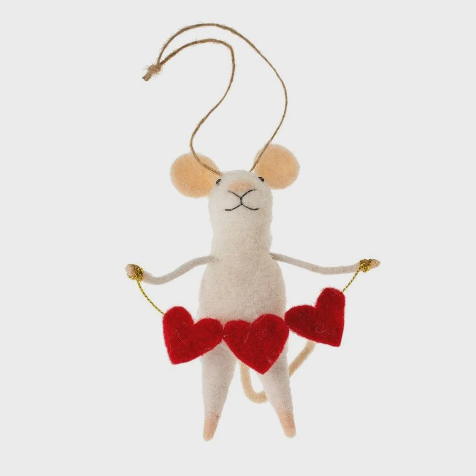 IT Heart Full Mouse Ornament