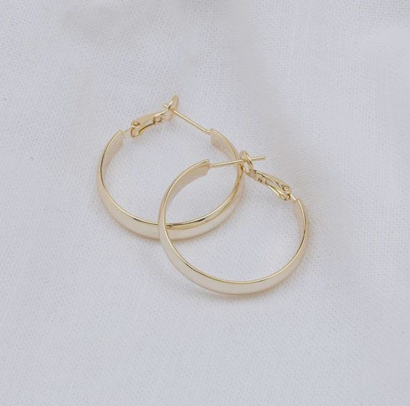 GJ Velo Gold Hoop Earrings