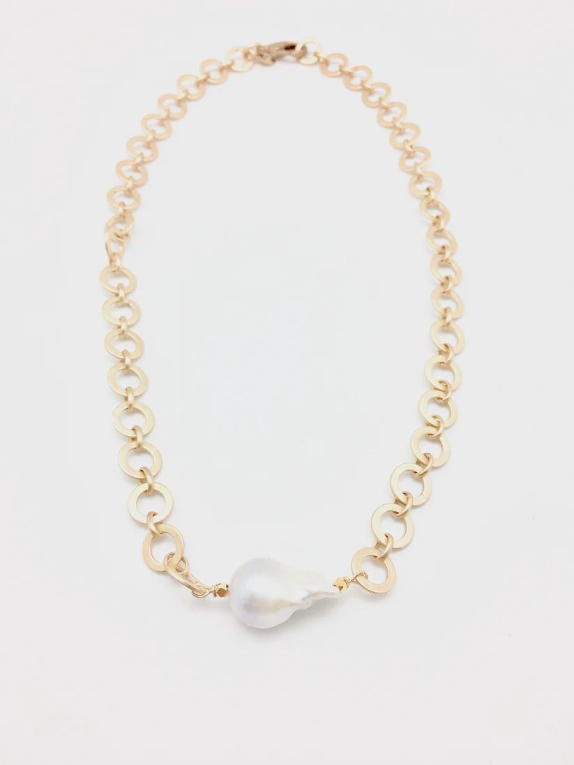 ID Arabella Gold &amp; White Pearl Necklace