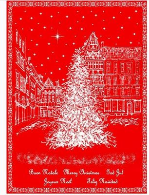 MI Holiday Euro Village Tea Towel