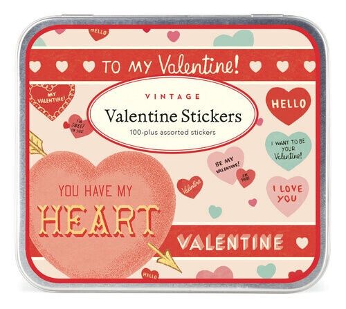 CAV Vintage Valentine Sticker Tin