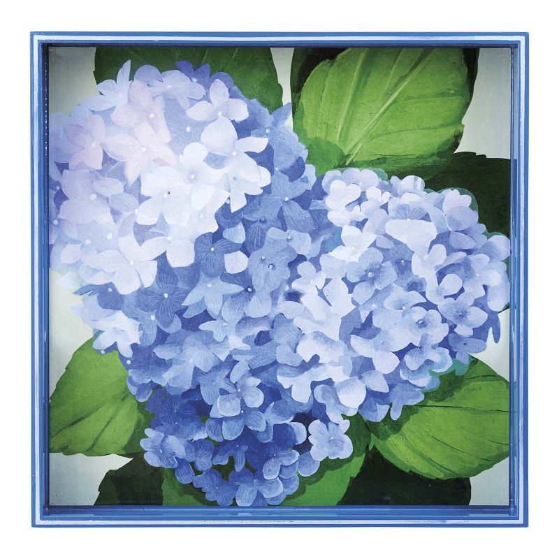 RF Blue Hydrangea 15" Square Tray