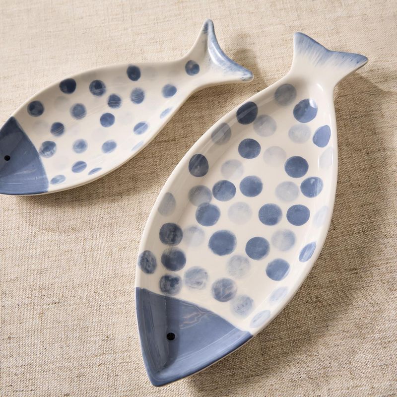 TC Water Blue Dot Large Fish Tidbit/Trinket Tray