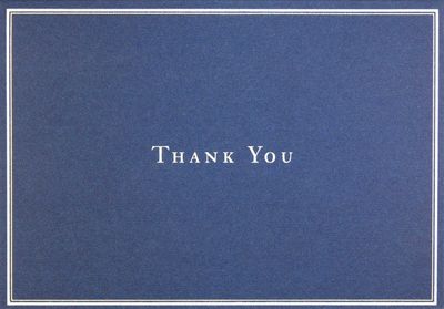 PP Navy Blue Thank You Notes