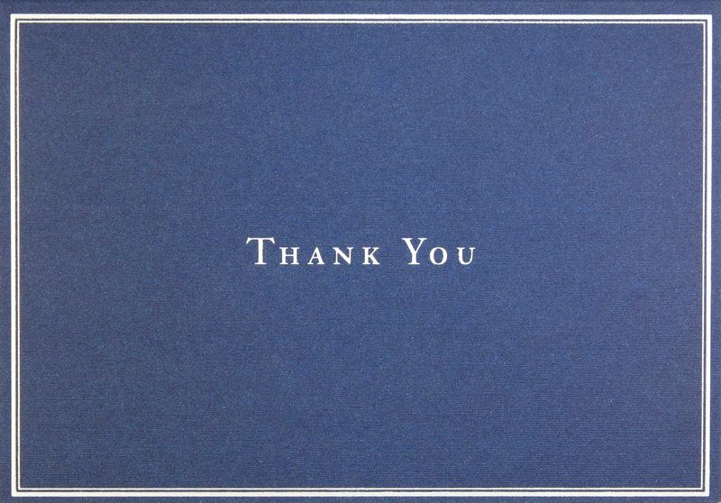 PP Navy Blue Thank You Notes