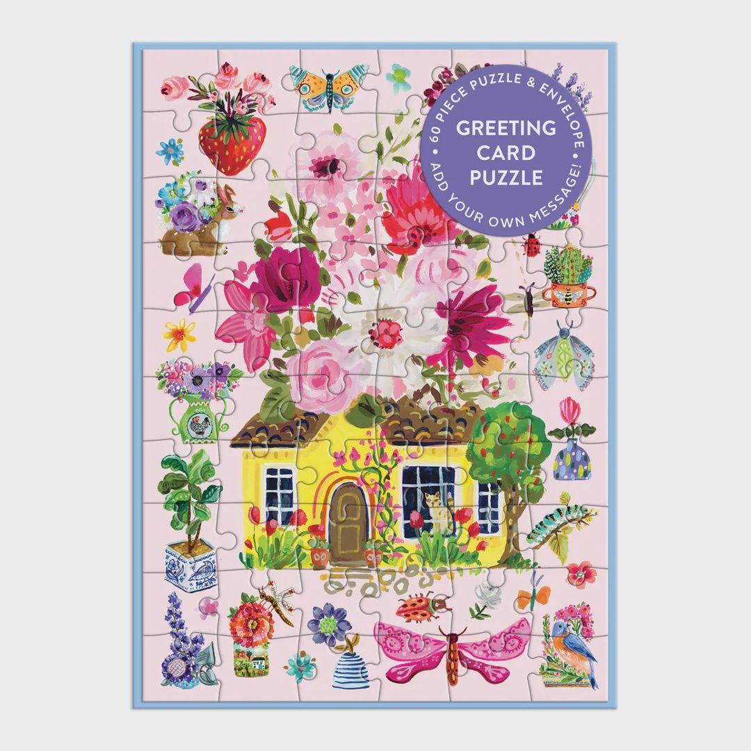 CB Buzzy Bouquets Puzzle Greeting Card