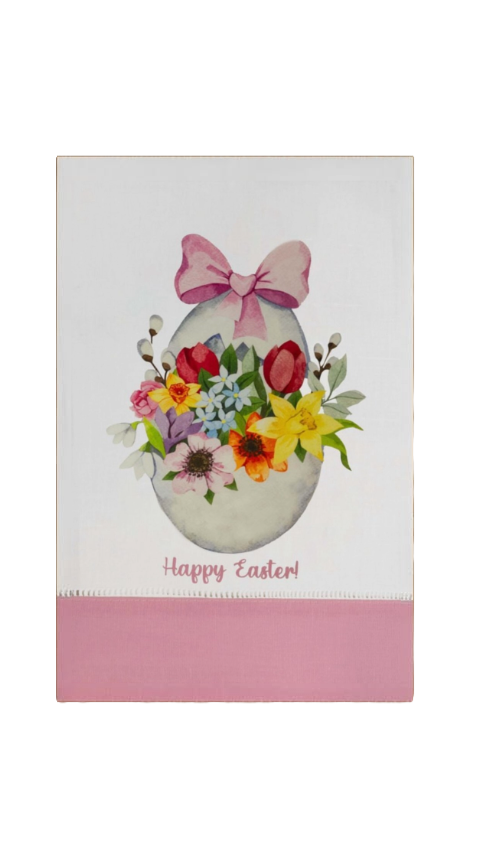 JU Easter Egg with Bow Tea Towel
