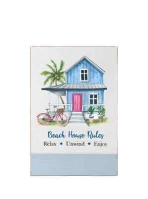JU Beach House Rules Tea Towel