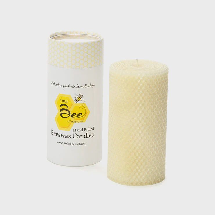 LB  Hand Rolled Beeswax  6x3 Pillar Candles